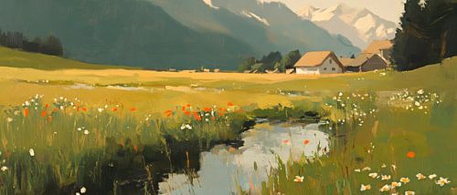 Landschap met rivier