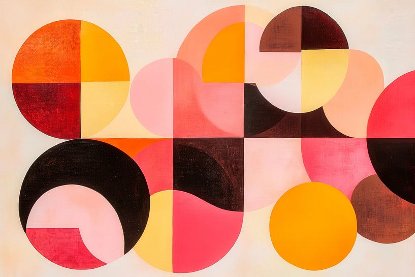 Gekleurde geometrische vormen - Abstract van Poster Art Shop