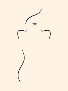 Vrouw Met Rode Lippen