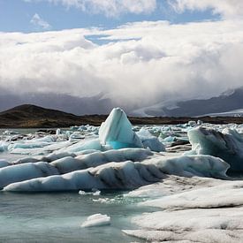 Rocks of ice in Iceland by Louise Poortvliet
