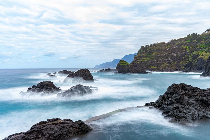 Seixal Beach on Madeira (long exposure) by lars Bosch