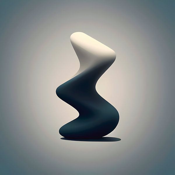 Organische vormen, van 3d naar 2d beeld van The Art Kroep