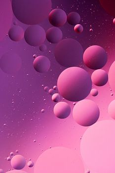 Huile dans l'eau, rose et violet