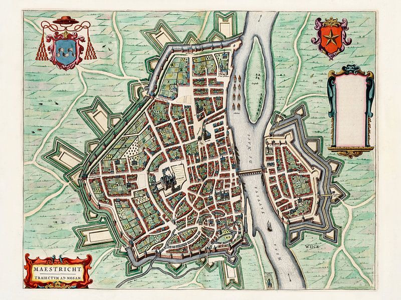 Plattegrond Maastricht - 1649 van Bibliotheek Beeld