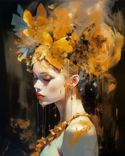 Kleurrijk en modern portret