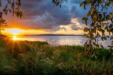 Sonnenuntergang bei Bandholm, Dänemark von Cor Tervoort