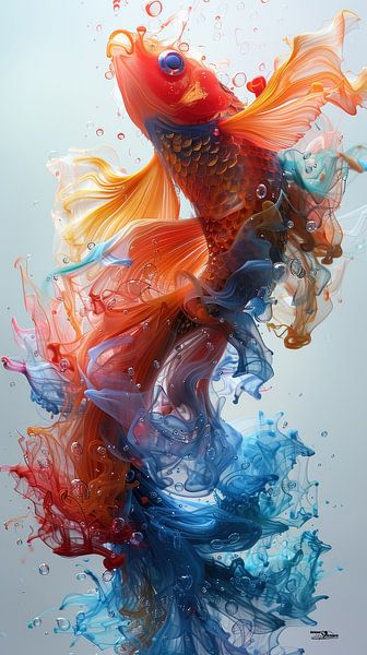 alcohol ink - fish by Gelissen Artworks