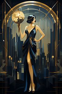 Flapper Chic in blau