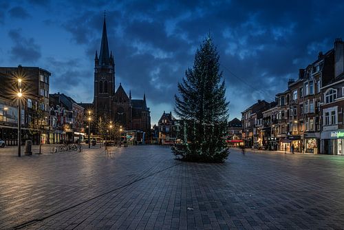 The Spiegelplein during the blue hour