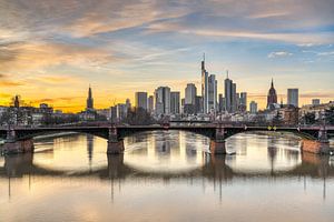 Sunset in Frankfurt am Main by Michael Valjak