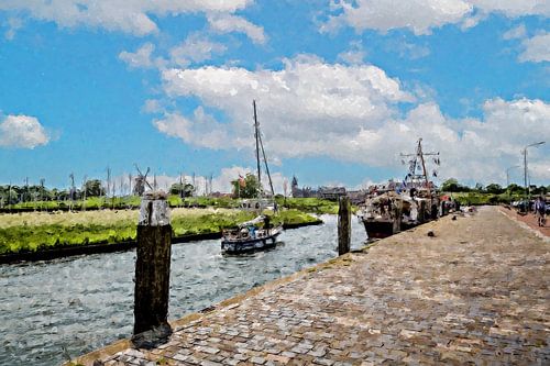 Buitenhaven in Willemstad Brabant (kunst)