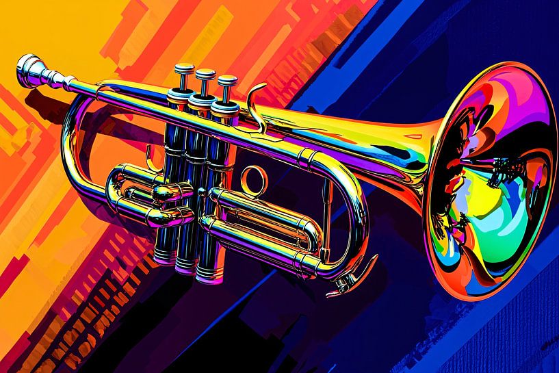 Bunte Trompeten-Wanddekoration von Art & Soul Creations