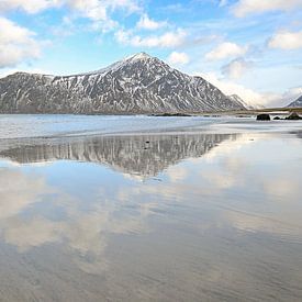Lofoten, Strand van Skagsanden van Caroline Guerain