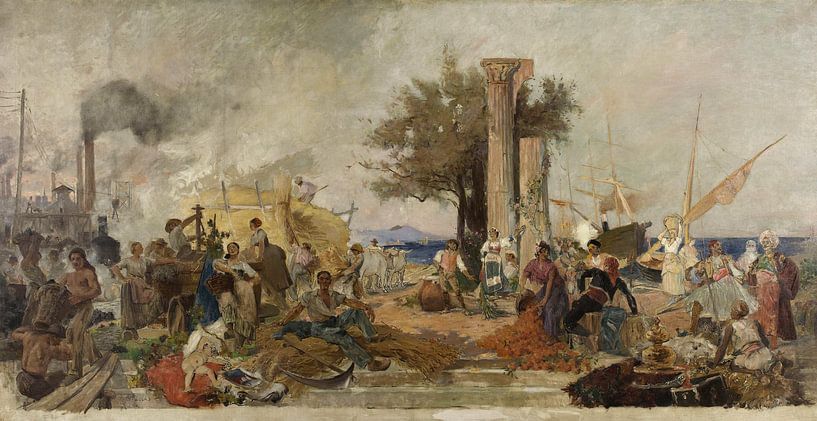 Commercial activity in Europe, Marie Félix Hippolyte-Lucas by Masterful Masters