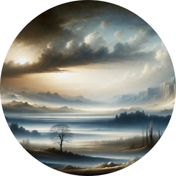 Landschap in de mist