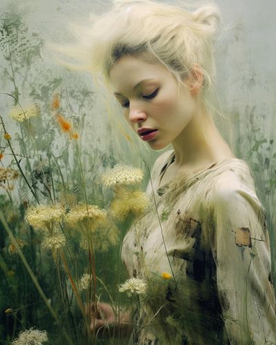 Poëtisch portret in pastelkleuren