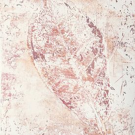 Botanisch kunstwerk in zachte pasteltinten en texturen van Imaginative