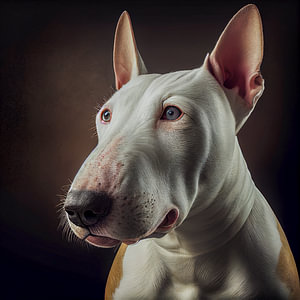 Portrait eines Bull Terrier Illustration