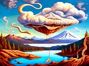 Luchtslangen over Mount Shasta van Quinta Mandala thumbnail