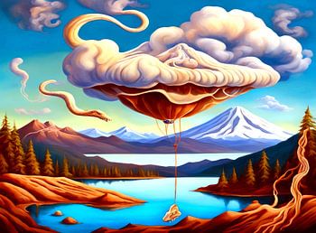 Luft Schlangen über Mount Shasta