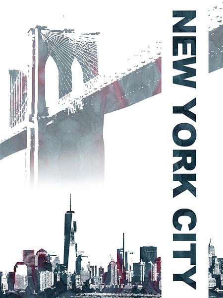 ville de New York par Printed Artings