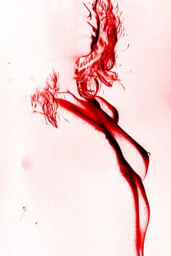 Torso in red, contour van naakt van jovadre