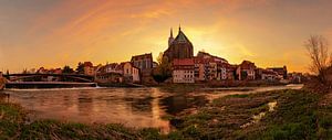 Görlitz  - Altstadtskyline im Sonnenuntergang