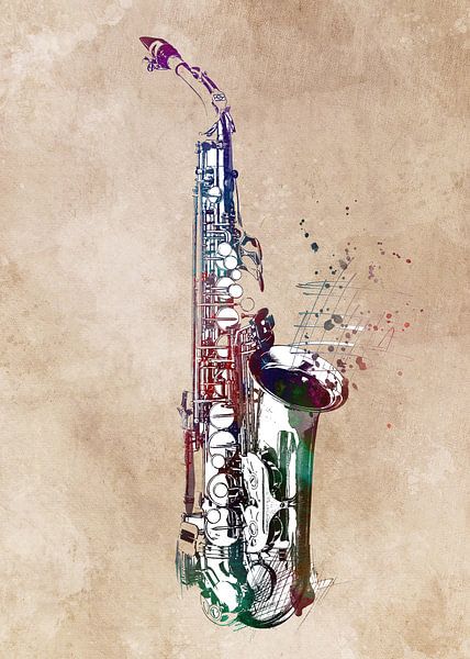 Saxophon 5 Musik Kunst #Saxophon #Musik von JBJart Justyna Jaszke