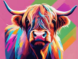 Highland Cow Pop Art 7