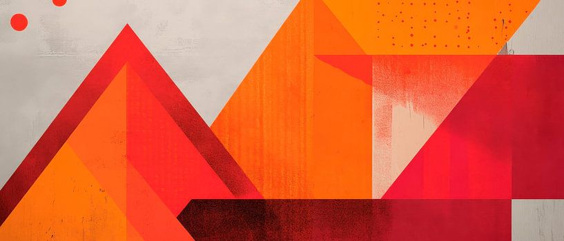 Geometrische Formen in warmen Farben von Poster Art Shop