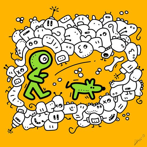 Walking the Dog van 'A Doodle a Day'