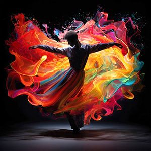 Balletttänzer im Rausch der Farben