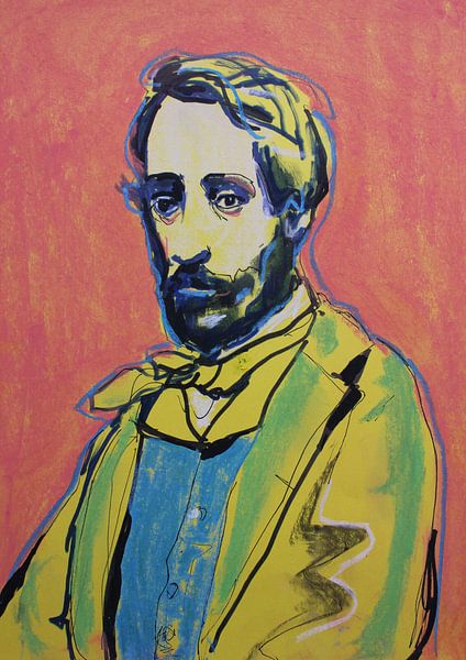 Portret van Degas van Helia Tayebi Art