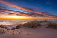 Zonsondergang bij de Kerf Schoorl aan Zee van René Groeneveld thumbnail