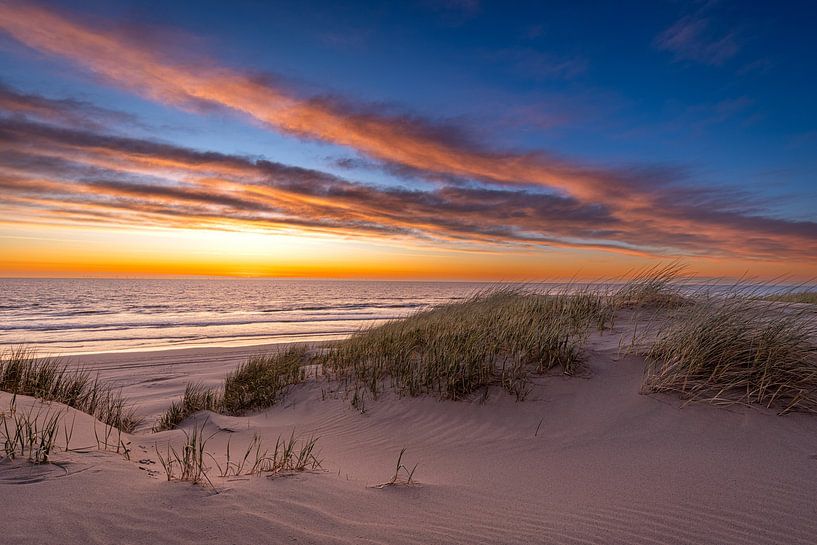 Zonsondergang bij de Kerf Schoorl aan Zee van René Groeneveld