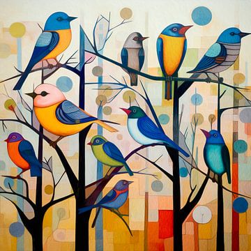 Fantasie vogels van Jutta Maria Pusl