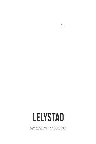 Lelystad (Flevoland) | Landkaart | Zwart-wit