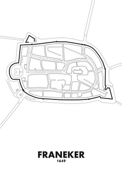 Stadskaart Franeker 1649