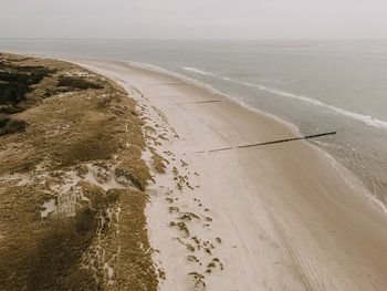 Strand Ameland van bovenaf