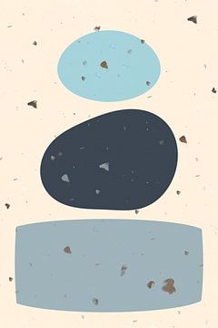 Terrazzo Delight Blue, Modern  abstract