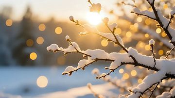 Takken in de warme gloed van het licht