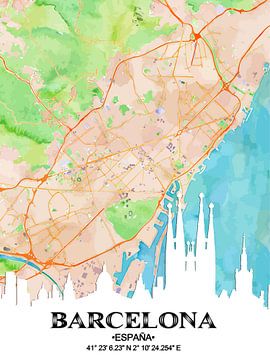 Barcelone sur Printed Artings