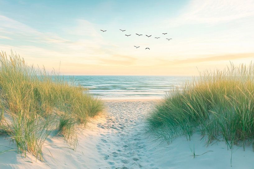 Strandweg zur See von Poster Art Shop