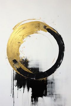 The ideal abstract circle of calligraphy by Digitale Schilderijen