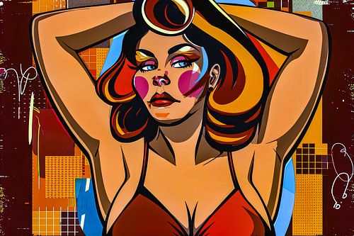 vrouwlijk portret pop-art