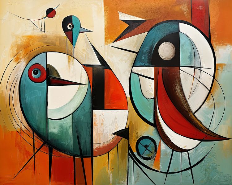 Abstract Birds | Abstract Art by Eye catching paintings