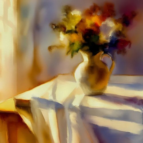 Bloem stilleven in het ochtendgloren