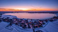 Village at the waterfront panorama