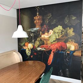 Customer photo: Still life with a golden goblet, "Pieter de Ring", as wallpaper