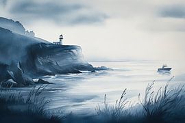 Coastal landscape with lighthouse by Poster Art Shop